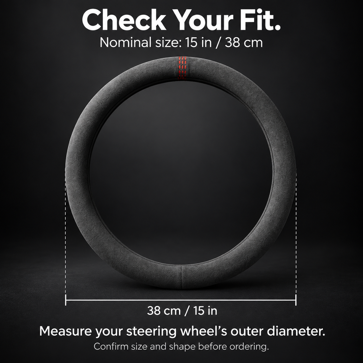 Leather Steering Wheel Cover